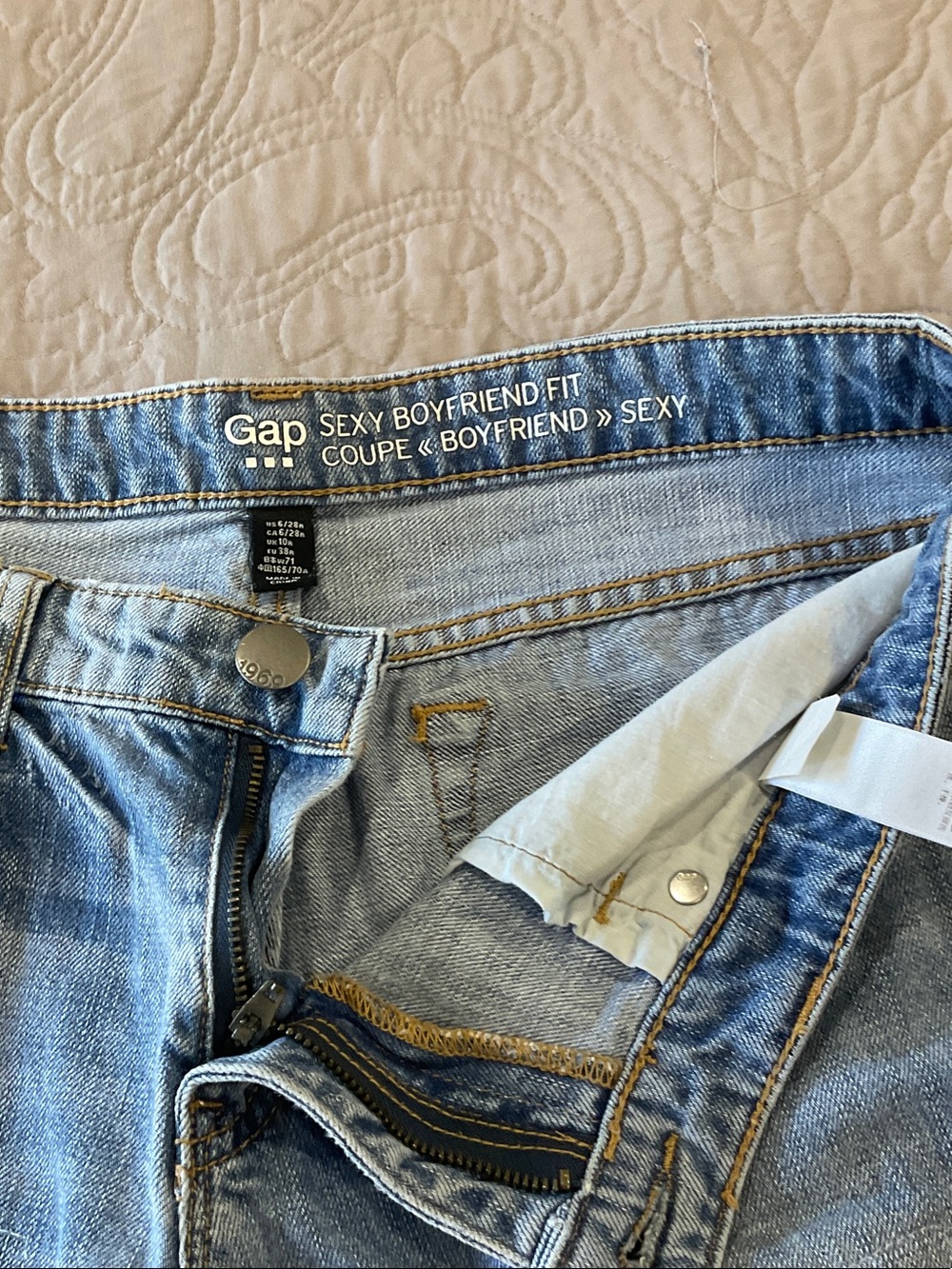 GAP Sexy Boyfriend Fit Jeans - Light Blue Denim